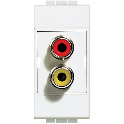 BTICINO LIVINGLIGHT bianco modulo doppio RCA N4269R