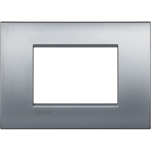 Placca Interruttore Bticino Livinglight - 3 Moduli, Bianco, Tecnopolimero