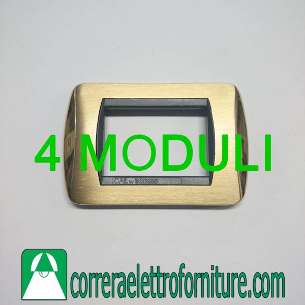 Trade Shop - Placca Placche Placchete Compatibili Living Light In Abs 3 4 7 Posti Colorate Cappuccino 3 Fori 85886613 - Foto 4